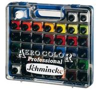 Schmincke : Aero Color Set : Boîtier En Plastique Avec 37 X 28 Ml Couleurs & Aeroclean