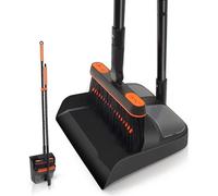 Set pelle et brosse de balayage - polyvalent et efficace - 2 pièces - orange/noir