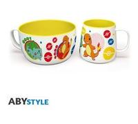 ABYSTYLE - POKEMON Set Petit Déjeuner Mug + Bol Pikachu & Kanto Starters