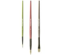 Set pinceaux à poils synthétiques Noris, 3 pièces