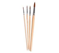 Set Pinceaux Jard.Enfants+École Fsc 100%, 4pinceaux Ronds Synthét., 4 Pces