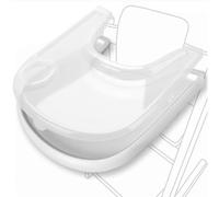 Set Plateau + Cover pour Chaise Haute Stokke Tripp Trapp | Combiné Plateau Blanc Mat + Cover Transparente pour Nettoyage Facile et Forte Adhérence Ventouses