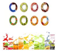 Set Pod Gourde sport incluse vec Lot de 8 capsules aromatiques pour bouteille d'eau, 0 sucre Sans BPA, capsule de saveur (au hasard)