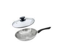 Set poêle 28 cm en inox et couvercle verre Fackelmann Geneva