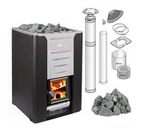 Set Poêle À Bois Harvia 36, Pierres Et Cheminee