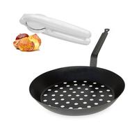 Set poêle à marrons pour cuisson sur braise 28 cm et coupe châtaignes