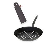 Set poêle à marrons pour cuisson sur braises 28 cm et manchon de protection