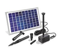 Offre d'été !! Kit pompe de bassin solaire Napoli 10W panneau solaire débit 600l/h Pompe solaire étang de jardin Kit pompe étang 101773