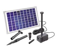 Offre d'été !! Kit pompe de bassin solaire Napoli 10W panneau solaire débit 600l/h Pompe solaire étang de jardin Kit pompe étang 101773