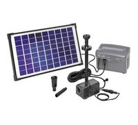 Kit pompe de bassin solaire Napoli LED avec batterie et éclairage LED