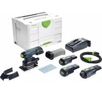 Set ponceuse vibrante hybride RTSC 400 3.0 I-SET - FESTOOL - avec 2 batteries 18V 3.0Ah - chargeur - accessoires - Systainer - 578133