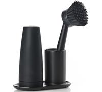 Set pour laver la vaisselle SINGLES, avec distributeur en silicone, set de 4 pc, noir, Zone Denmark