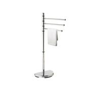 SET POUR SALLE DE BAINS PORTE-SERVIETTES EN MÉTAL CHROMÉ HIBISCUS