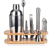 Set professionnel de shaker à cocktail en acier inoxydable 750 ml - Set de barman pour la maison avec livre de recettes - Set de 12 pièces 2 750 ml
