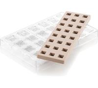 Set professionnel en polycarbonate praliné Quadro 24x8,9ml 1,5x2,5x2,5cm