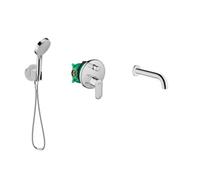 Set raccord coudé avec support Hansgrohe Fixfit 26888000, mitigeur bain-douche Hansgrohe Vernis Blend 71466000, 71420000, 01800180, 28272000, 26340000