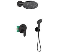 Set raccord coudé avec support Hansgrohe Fixfit 26888670, douche à effet de pluie Hansgrohe Vernis Blend 26277670, 71466670, 27809670, 01800180, 28272670, 26340670