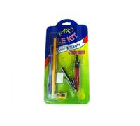 Set Rentrée Scolaire 9 pcs Règle Equerre Rapporteur Compa Gomme Taille Crayons