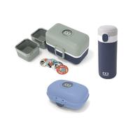 Set repas goûter enfants bleu vert