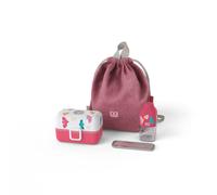 Set repas goûter enfants rose