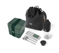 Set repas lunch box carrée jungle et ses accessoires