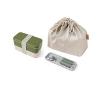 Set repas lunch box rectangle 1l vert olive
