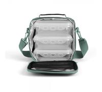 Set sacoche lunch box SEP126V, Gris et vert Isotherme pour conserver vos aliments 6h au frais, avec 3 tupperware