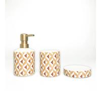 Set salle de bain 3 pièces céramique marron