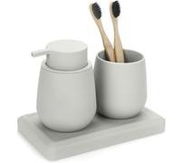 Set Salle de Bain Moderne Beige avec Distributeur