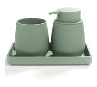 Set Salle de Bain Moderne Vert avec Distributeur