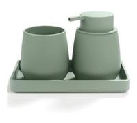Set Salle de Bain Moderne Vert avec Distributeur
