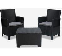 Set salon de jardin 2 fauteuils table Outdoor Rimini Grand Soleil