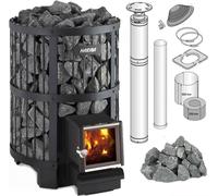 Set Sauna Poêles À Bois Harvia Legend 240 Sl, Cheminee Et Des Pierres
