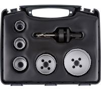 Set scie à guichet \ électricité et sanitaire\ Wolfcraft 3498000 20 mm, 29 mm, 35 mm, 51 mm, 68 mm 7 pièces 1 set