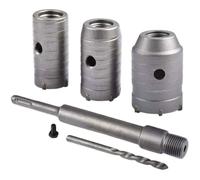 Set scies cloches trépan Ø30/40/50mm - Trépan béton 350mm SDS Plus - Tige extension - Pointe carbure - Professionnel