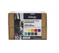Set Setacolor Workbox de Pébéo, 10 x 45 ml