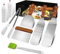 Set spatule à barbecue Acier inoxydable Accessoires BBQ Kit spatule professionnelle