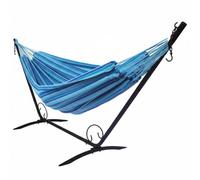Set support en métal avec hamac simple bleu