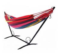 Set support en métal avec hamac simple rouge