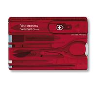Victorinox Swisscard Transparent Multitool Rouge