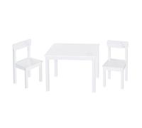 Set Table Et 2 Chaises Enfant En Bois Massif Little Stars Blanc / Motifs Étoiles TU