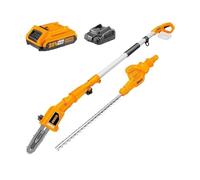 Set taille-haie + scie élagueuse + tige télescopique - à batterie 20 V - CPTS201681 INGCO