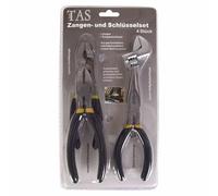 Set TAS Pince Clé 4 Pièces Acier Coupe-Fils Outils Maison