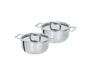 Set « Tête à tête » de 2 Mini cocottes ø 10 cm Castel pro avec un livret recette
