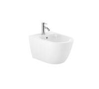 Set The Gap by Siko Bidet suspendu 42x36 cm céramique, vidage arrière, blanc + Mitigeur bidet avec bec chromé et tirette