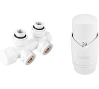 Set thermostat décoratif type ZTD30WH, combiné, équerre, blanc, sans préréglage