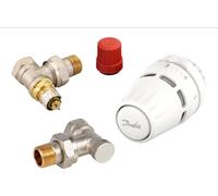 Set thermostatique Danfoss avec tête Regus RA, écrou +RA-N+RLV-S 15 coude