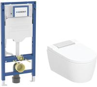 Set toilette lavante Geberit AquaClean Sela 146.220.21.1, châssis encastré Geberit Duofix 111.320.00.6