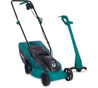 Set tondeuse à gazon 1300W largeur de coupe 32cm - Débroussailleuse 300W diamètre de coupe Ø230mm