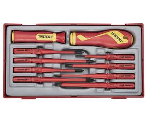 Set tournevis isolés TT1 tray Plat- PH- PZ 10 pièces Teng Tools TTV710N